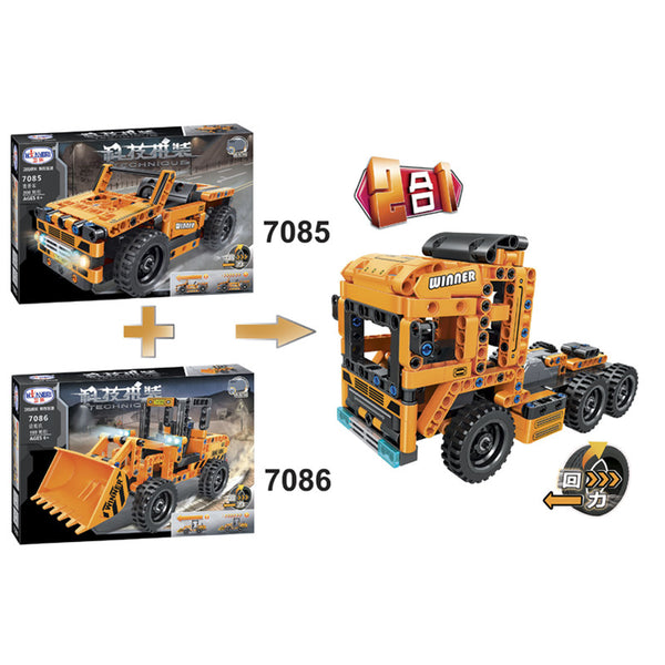 WINNER 7085+7086 The Construction Vehicle 2 in 1 - Your World of Building Blocks