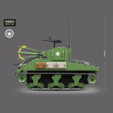 QuanGuan 100081 SHERMAN M4A1 Tank - Your World of Building Blocks