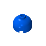 GOBRICKS GDS-742 Round 2 x 2 Dome Top - Hollow Stud with Bottom Axle Holder x Shape + Orientation - Your World of Building Blocks
