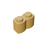 GOBRICKS GDS-749 Brick, Modified 1 x 2 Log - Your World of Building Blocks