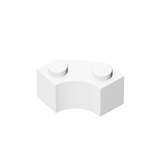 GOBRICKS GDS-799 Brick, Round Corner 2 x 2 Macaroni with Stud Notch and Reinforced Underside - Your World of Building Blocks