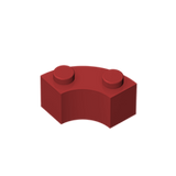 GOBRICKS GDS-799 Brick, Round Corner 2 x 2 Macaroni with Stud Notch and Reinforced Underside - Your World of Building Blocks