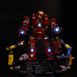 DIY LED Light Up Kit For Super Hero Series Iron Man Anti Hulk Mech 07101 - Your World of Building Blocks