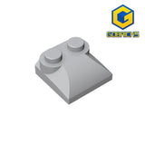 GOBRICKS GDS-800  Curved 2 x 2 x 2/3 with Two Studs and Curved Sides