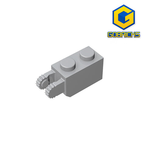 GOBRICKS GDS-827 Hinge Brick 1 x 2 Locking with 2 Fingers Vertical End - Your World of Building Blocks