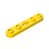 GOBRICKS GDS-900 Plate 1 x 5 with Smooth Ends, 4 Studs and Center Axle Hole