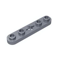 GOBRICKS GDS-900 Plate 1 x 5 with Smooth Ends, 4 Studs and Center Axle Hole
