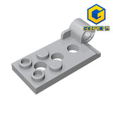 GOBRICKS GDS-975 Hinge Plate 2 x 4 with Pin Hole and 3 Holes - Bottom