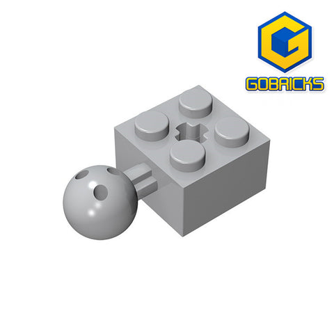 GOBRICKS GDS-976 Technic, Brick Modified 2 x 2 with Ball and Axle Hole - Your World of Building Blocks