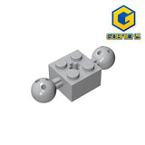 GOBRICKS GDS-977 Technic, Brick Modified 2 x 2 with Balls with Holes and Axle Hole - Your World of Building Blocks