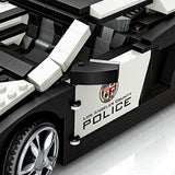 LOZ 1113 Black Police Racing Car - Your World of Building Blocks