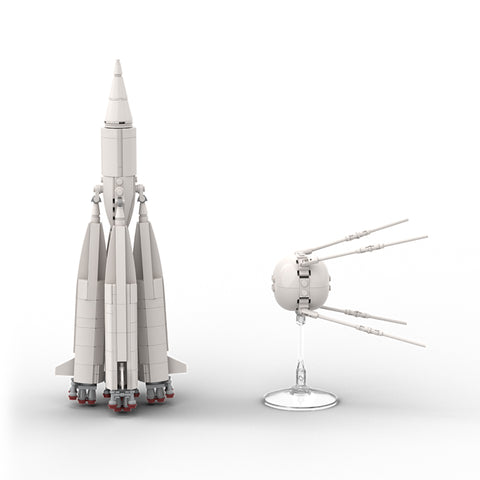 MOC C9208 R-7 Rocket And Satellite 1 In Space 1957