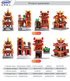 XINGBAO XB-01102 The Teahouse Library Cloth House Wangjiang Tower - Your World of Building Blocks