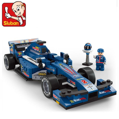 SLUBAN M38-B0353 The F1 Blue Racing Car - Your World of Building Blocks
