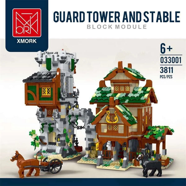 Mork 033001 MEDIEVAL Medieval Guard Tower and Stable