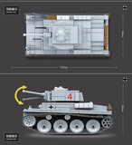 QuanGuan 100082 German LT vz.38 PZKPFW 38 (T) Tank - Your World of Building Blocks