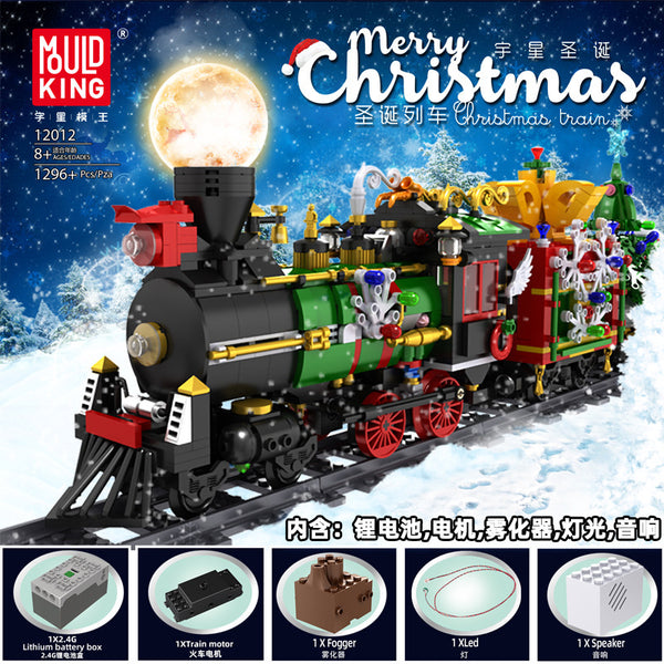 Mould King 12012 The Motorized Christmas Train with sound, lights and steam