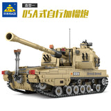 KAZI KY10007 1:28 Type 05A Self-propelled Howitzer and PHZ10 Self-propelled Rocket Launcher Tank 2 Models in 1