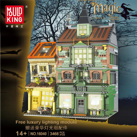Mould King 16040 the Book Store with Lights