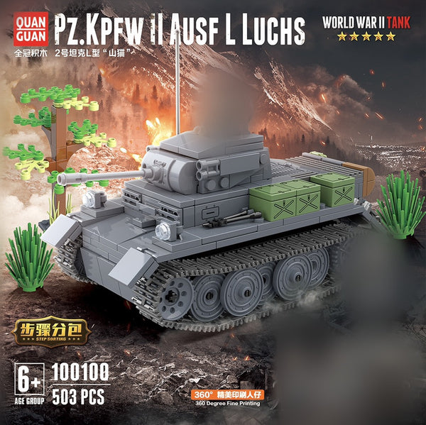 QuanGuan 100100 German Pz.Kpfw.II Ausf. L Luchs Tank