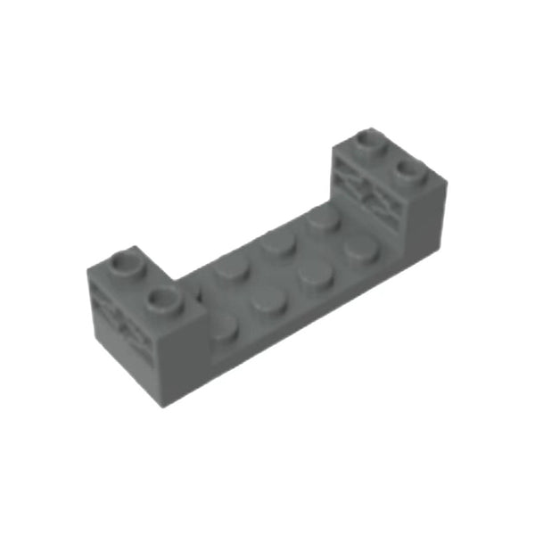 GOBRICKS GDS-90230 Brick 2 x 6 x 1 1/3 with Axle Holes and Bottom Pins