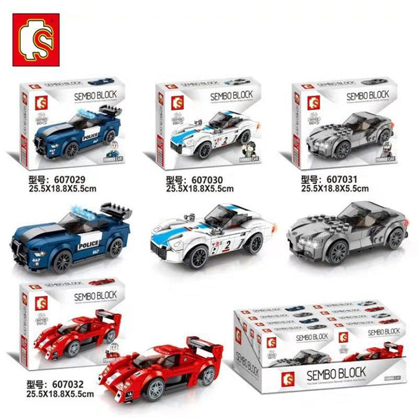 SEMBO 607029-607032 Mini racing cars - Your World of Building Blocks